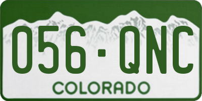 CO license plate 056QNC