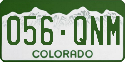 CO license plate 056QNM