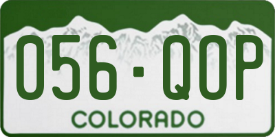 CO license plate 056QOP