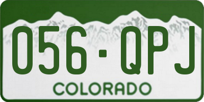CO license plate 056QPJ