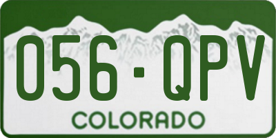 CO license plate 056QPV