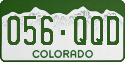 CO license plate 056QQD