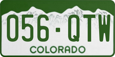 CO license plate 056QTW