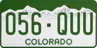CO license plate 056QUU