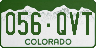 CO license plate 056QVT