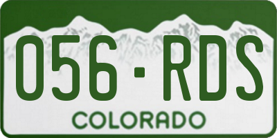 CO license plate 056RDS