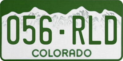 CO license plate 056RLD