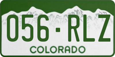 CO license plate 056RLZ