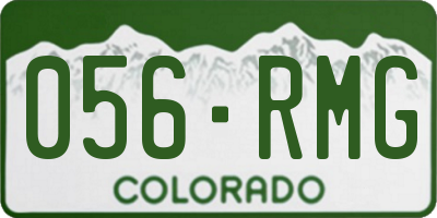 CO license plate 056RMG