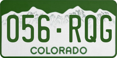 CO license plate 056RQG