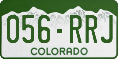 CO license plate 056RRJ