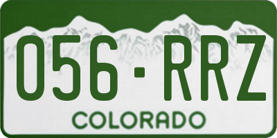 CO license plate 056RRZ