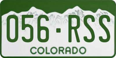 CO license plate 056RSS