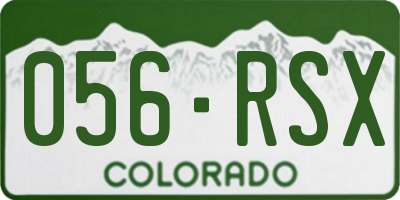 CO license plate 056RSX