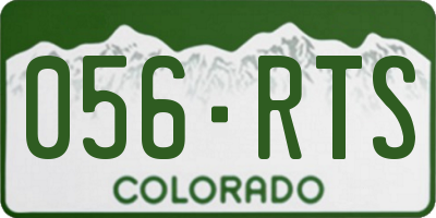 CO license plate 056RTS