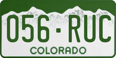 CO license plate 056RUC