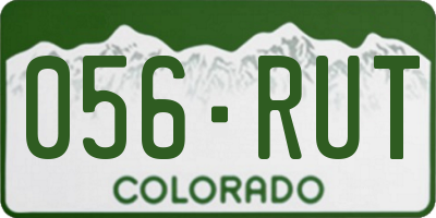 CO license plate 056RUT