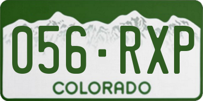 CO license plate 056RXP