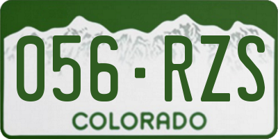 CO license plate 056RZS