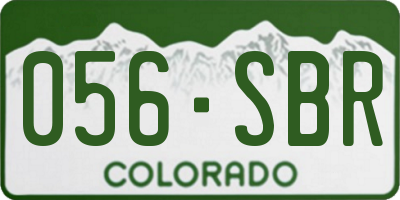 CO license plate 056SBR