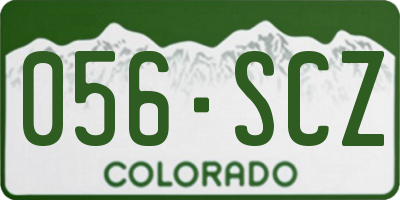 CO license plate 056SCZ
