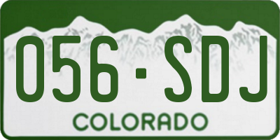 CO license plate 056SDJ