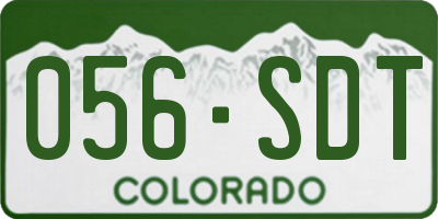 CO license plate 056SDT