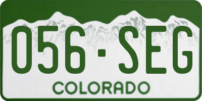 CO license plate 056SEG