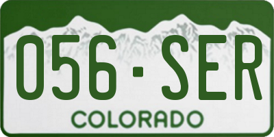 CO license plate 056SER