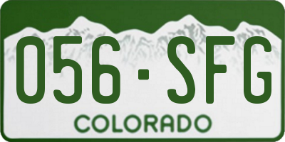 CO license plate 056SFG