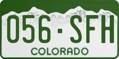 CO license plate 056SFH