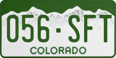 CO license plate 056SFT