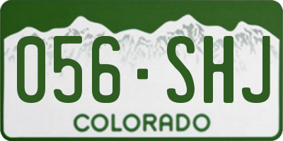 CO license plate 056SHJ