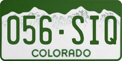 CO license plate 056SIQ