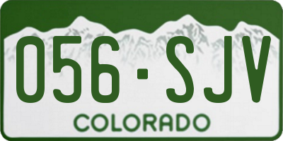 CO license plate 056SJV