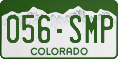 CO license plate 056SMP