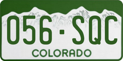 CO license plate 056SQC