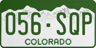 CO license plate 056SQP