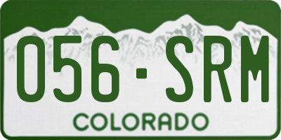 CO license plate 056SRM