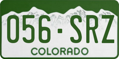 CO license plate 056SRZ