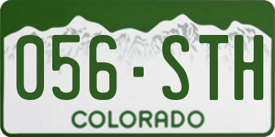 CO license plate 056STH