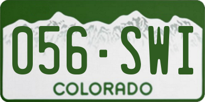 CO license plate 056SWI