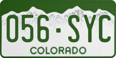 CO license plate 056SYC