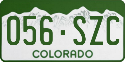 CO license plate 056SZC
