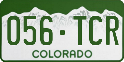 CO license plate 056TCR
