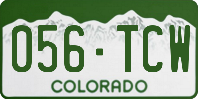 CO license plate 056TCW