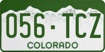 CO license plate 056TCZ