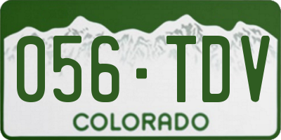 CO license plate 056TDV
