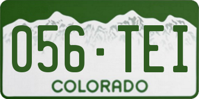CO license plate 056TEI