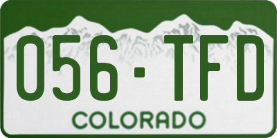 CO license plate 056TFD